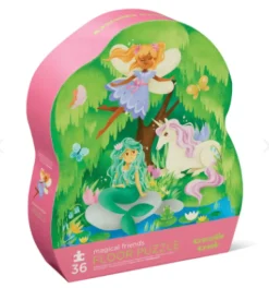 Crocodile Creek Jigsaw Puzzles | 4 Years+>36pc Floor Puzzle - Magical Friends