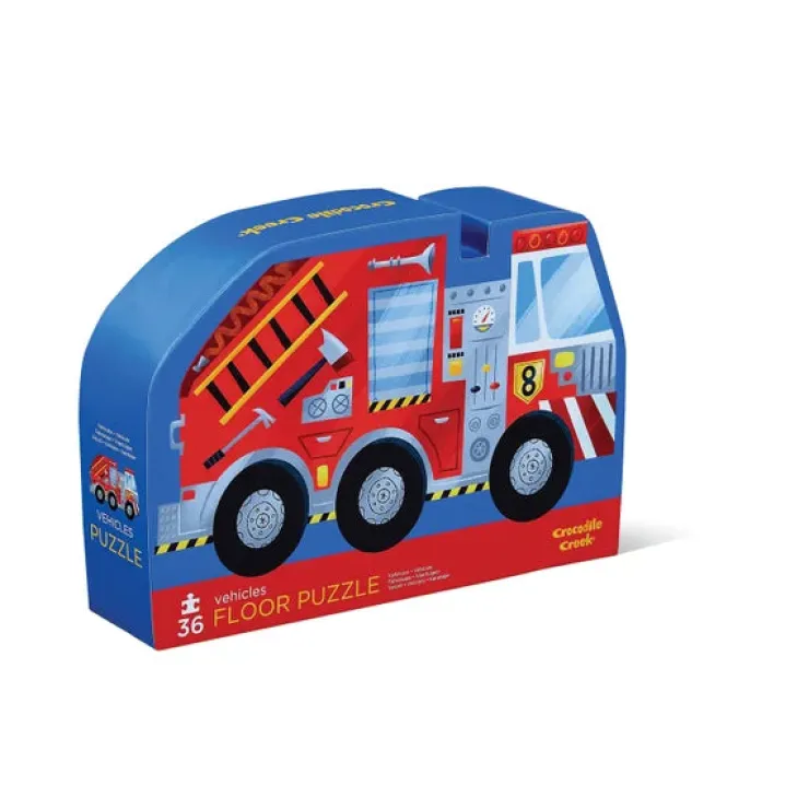 Crocodile Creek Jigsaw Puzzles | 3 Years+>36pc Floor Puzzle - Fire Truck