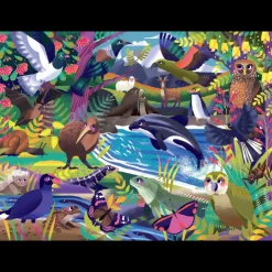 Crocodile Creek Jigsaw Puzzles | 3 Years+>36pc Floor Puzzle - Discover Aotearoa