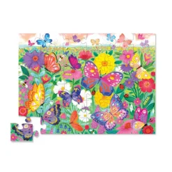 Crocodile Creek Jigsaw Puzzles | 3 Years+>36pc Foil Floor Puzzle - Butterfly Garden*