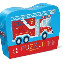 Crocodile Creek Jigsaw Puzzles | 3 Years+>12pc Mini Puzzle - Fire Truck