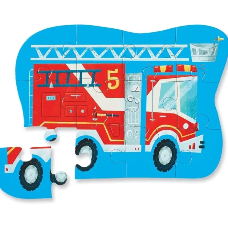 Crocodile Creek Jigsaw Puzzles | 3 Years+>12pc Mini Puzzle - Fire Truck