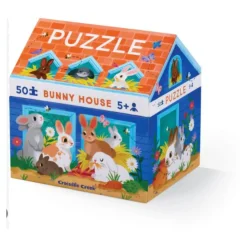 Crocodile Creek Jigsaw Puzzles | 3 Years+>50pc Puzzle - Bunny House*