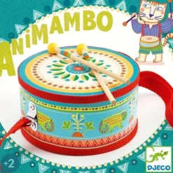 DJECO Wooden Toys | Musical Toys>Animambo Drum