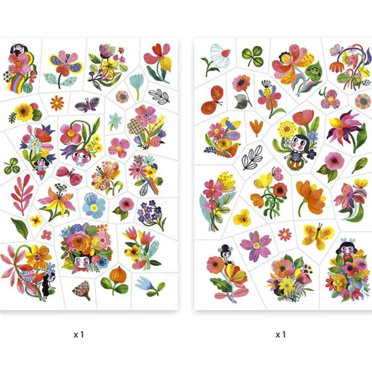 DJECO Temporary Tattoos | 3 Years+>* Tattoos - Aqua Flower