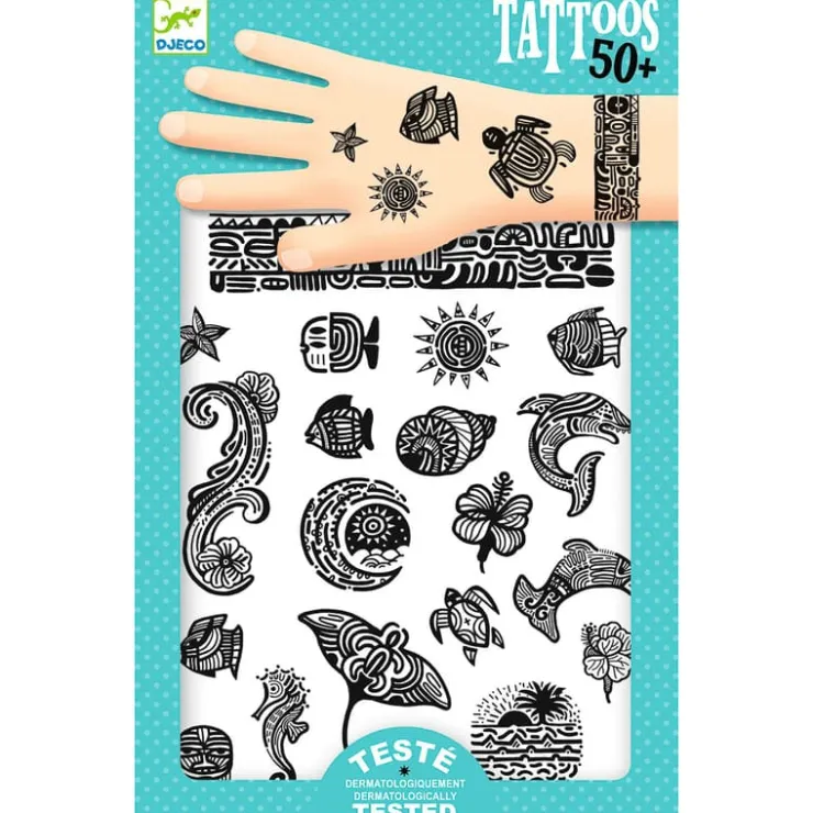 DJECO Temporary Tattoos | 3 Years+>Tattoos - Polynesia