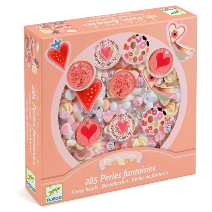 DJECO Make & Create | 4 Years+>Wooden Beads - Hearts