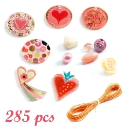 DJECO Make & Create | 4 Years+>Wooden Beads - Hearts