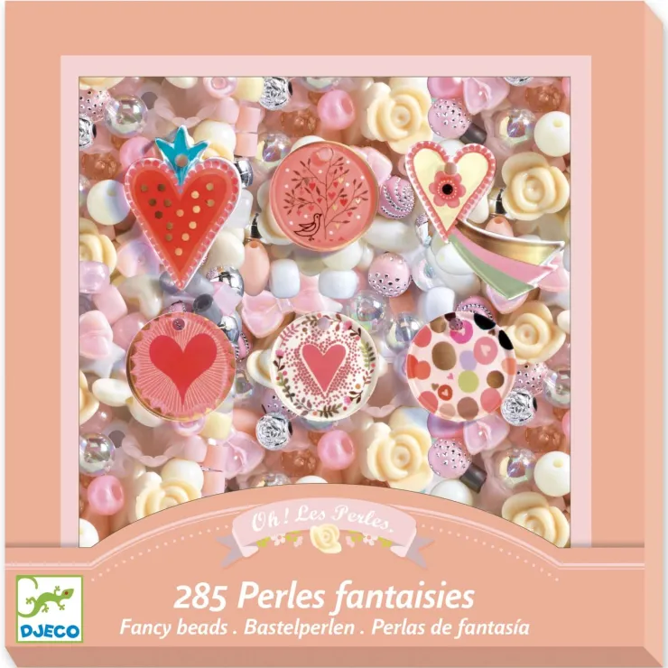 DJECO Make & Create | 4 Years+>Wooden Beads - Hearts
