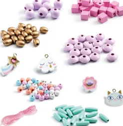 DJECO Make & Create | 4 Years+>Wooden Beads - Rainbow