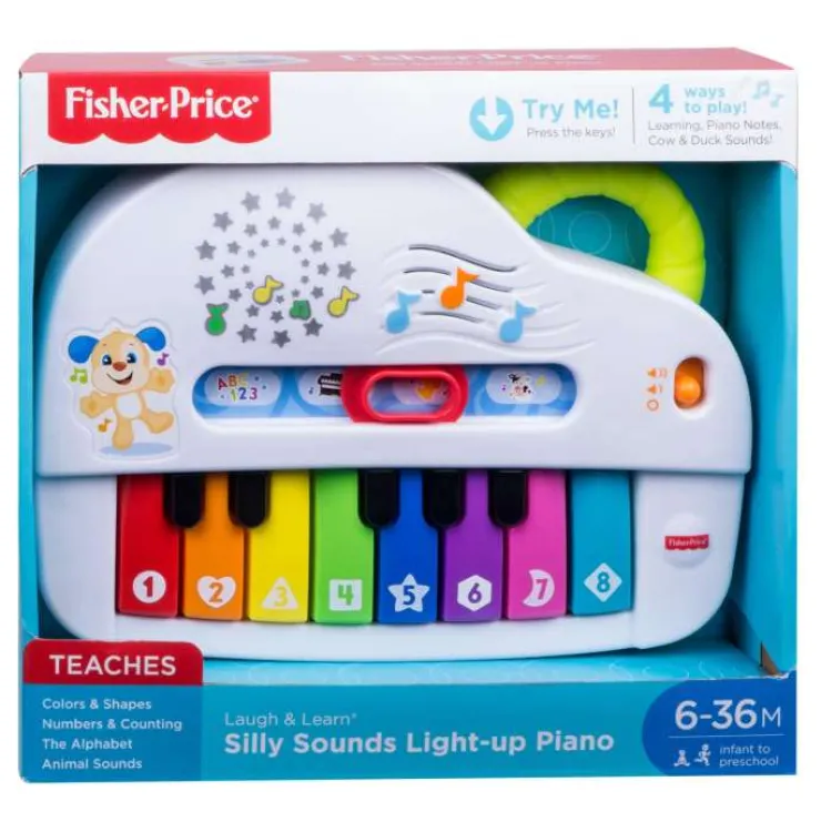 Fisher-Price Early Development Toys | Musical Toys>Laugh & Learn Silly Sounds Light-Up Piano