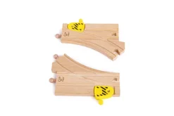 HAPE Wooden Toys | Trains & Train Sets>Adjustable Switch Track 2pc