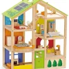 HAPE Pretend Play | Wooden Toys>All Season Doll House Furnished