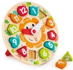 Hape Wooden Toys | Early Development Toys>Chunky Clock Puzzle