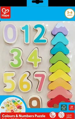 HAPE Wooden Toys | Jigsaw Puzzles>Colours & Numbers Puzzle