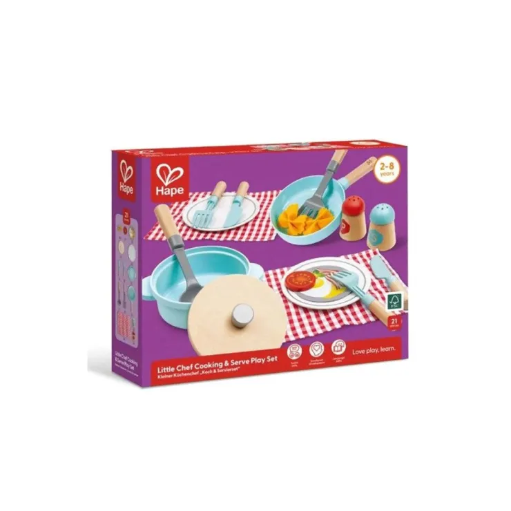HAPE Pretend Play | Kitchen & Food>Cook & Serve Set