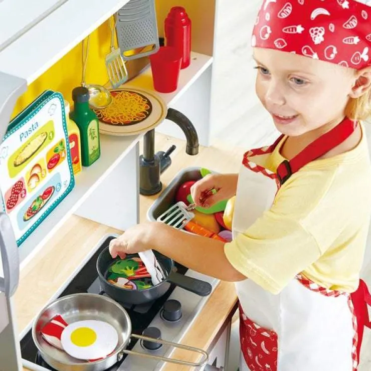 HAPE Pretend Play | Kitchen & Food>Deluxe Kitchen with Fan Fryer