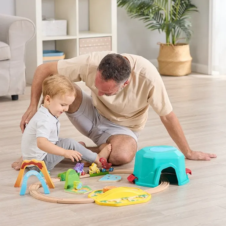 HAPE Wooden Toys | Trains & Train Sets>Dinosaur Train Bucket Set