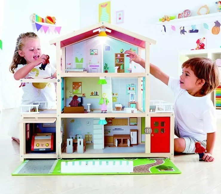 Hape Pretend Play | Wooden Toys>Doll Family Mansion