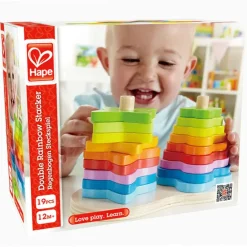 Hape Wooden Toys | Early Development Toys>Double Rainbow Stacker