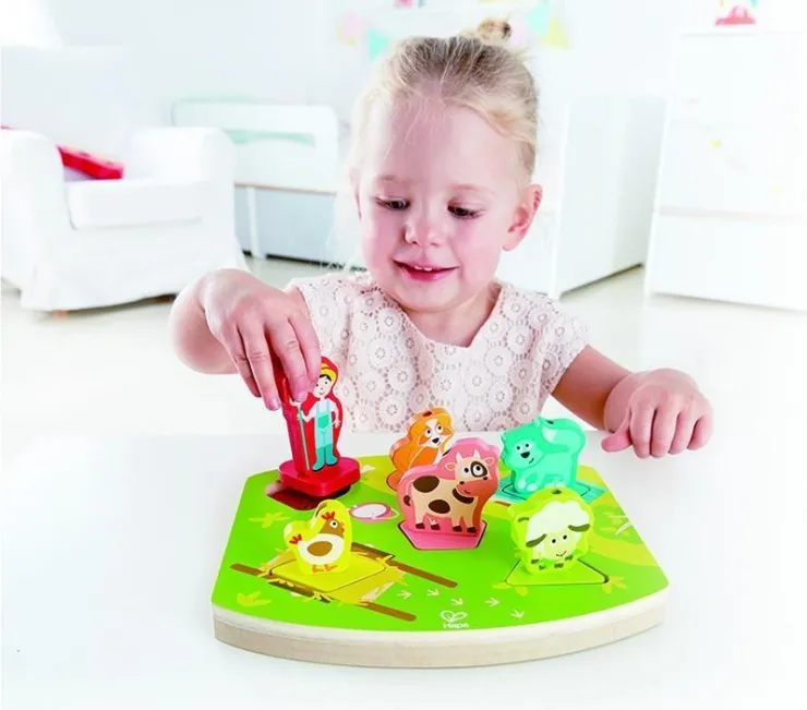 Hape Wooden Toys | Jigsaw Puzzles>Farmyard Sound Puzzle
