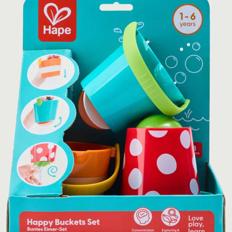 Hape Bath Toys | 2 Years+>Happy Buckets Set