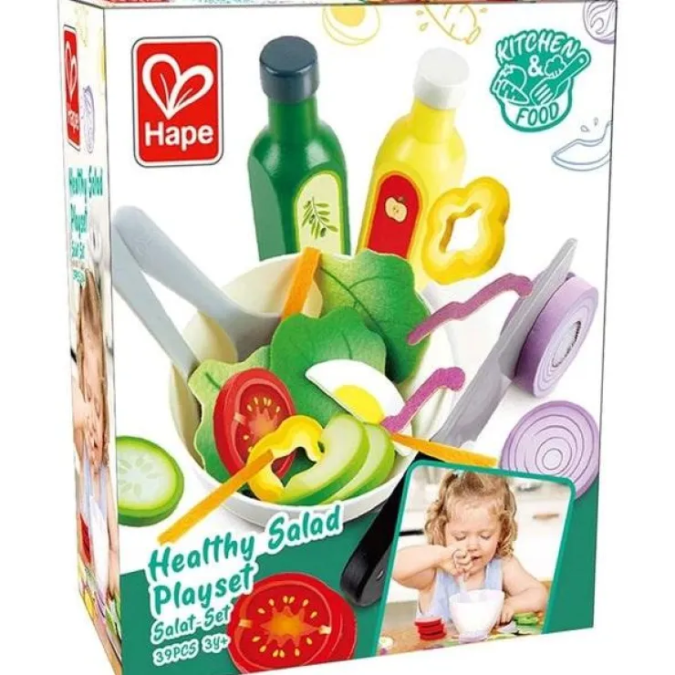 HAPE Kitchen & Food | Wooden Toys>Healthy Salad Playset