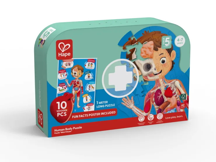 HAPE Early Development Toys | Jigsaw Puzzles>Human Body Puzzle 60pc