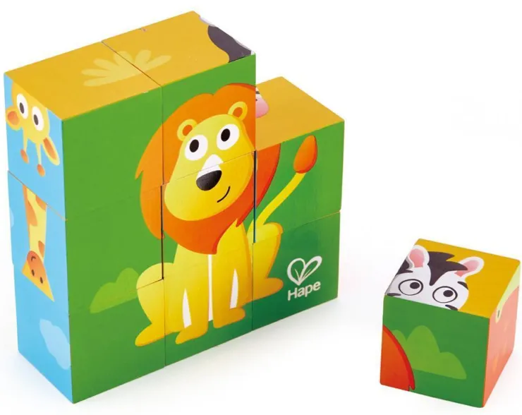 Hape Wooden Toys | Jigsaw Puzzles>Jungle Animal Block Puzzle