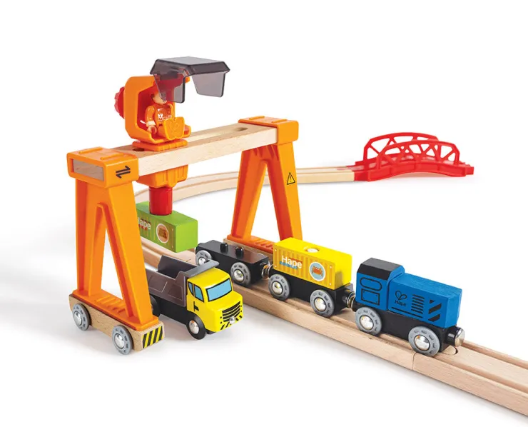 Hape Wooden Toys | Trains & Train Sets>Lift & Load Harbour Set