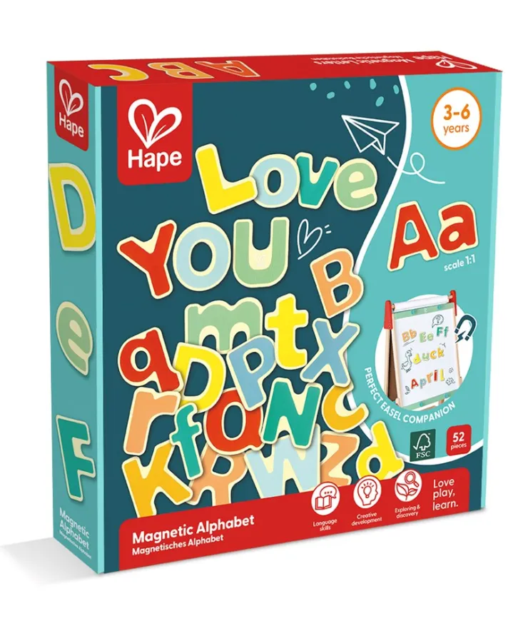 HAPE Wooden Toys | Early Development Toys>Magnetic Alphabet Letters 52pc