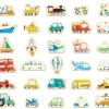 HAPE Wooden Toys | Early Development Toys>Magnetic Vehicles 30pc