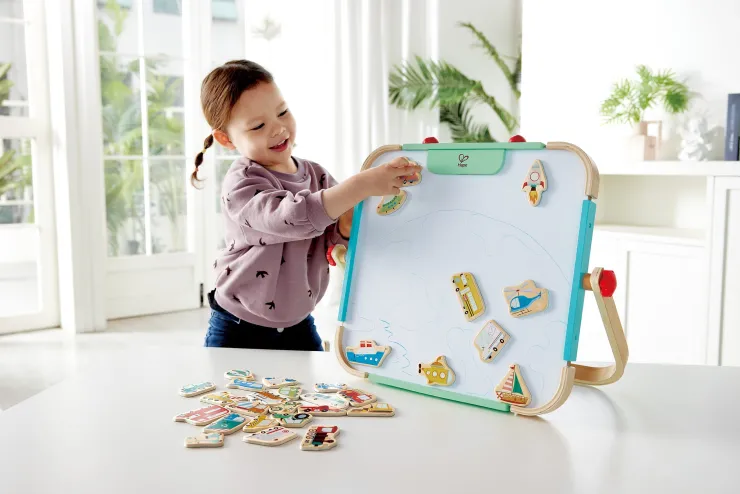 HAPE Wooden Toys | Early Development Toys>Magnetic Vehicles 30pc