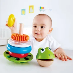 HAPE Wooden Toys | 12 Months+>Mr. Frog Stacking Rings