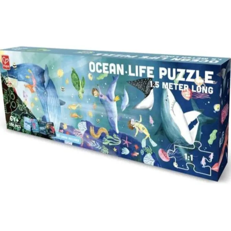 HAPE Jigsaw Puzzles | 6 Years+>Ocean Life Glow in the Dark Puzzle 200pc