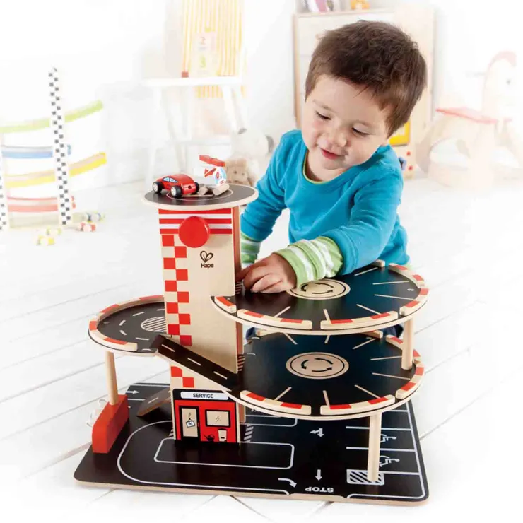 Hape Pretend Play | Wooden Toys>Park and Go Garage