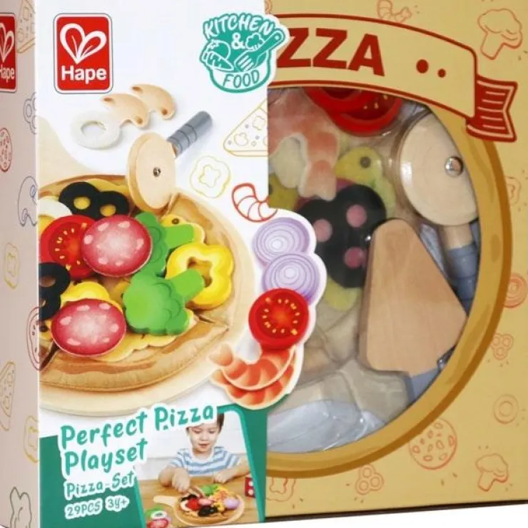 HAPE Kitchen & Food | Wooden Toys>Perfect Pizza Playset