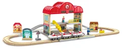 HAPE Wooden Toys | Trains & Train Sets>Portable Train Station Set