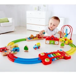 Hape Wooden Toys | Trains & Train Sets><noscript><img width=