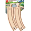 HAPE Wooden Toys | Trains & Train Sets>Track Long Curved Tracks (4pc)