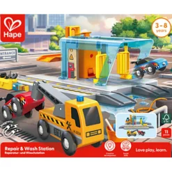 HAPE Wooden Toys | Trains & Train Sets>Vehicles Repair And Wash Station