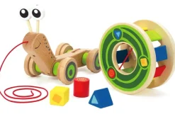 Hape Wooden Toys | Push & Pull Toys>Walk-A-Long Snail