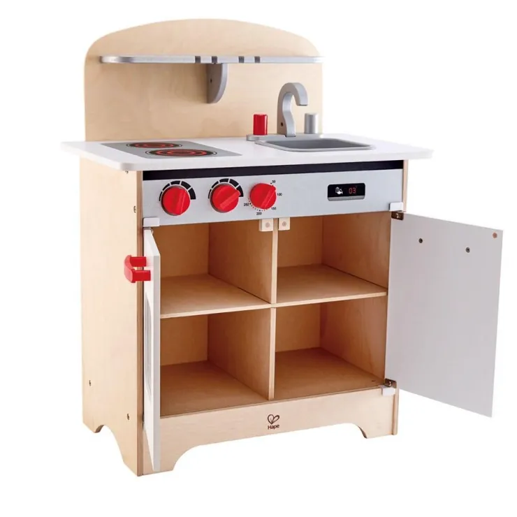 Hape Pretend Play | Kitchen & Food>White Gourmet Kitchen