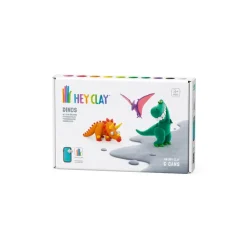 Hey Clay Art Supplies | Make & Create>6 pack - Dinos (Pterodactylus, Triceratops, Tyrannosaurus)