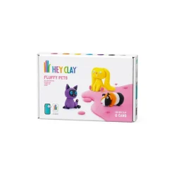 Hey Clay Art Supplies | Make & Create>6 pack - Fluffy Pets (Bunny, Siamese Cat, Guinea)