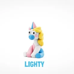 Hey Clay Art Supplies | Make & Create>Single Pack - Rainbow Unicorn Lighty