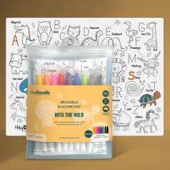 Hey Doodle Activities & Learning | Drawing, Colouring & Painting>Silicone Playmat - Into The Wild (Large)