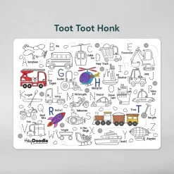 Hey Doodle Activities & Learning | Drawing, Colouring & Painting>Silicone Playmat - Toot Toot Honk (Large)