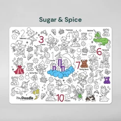 Hey Doodle Activities & Learning | Drawing, Colouring & Painting>Silicone Playmat - Sugar & Spice (Large)