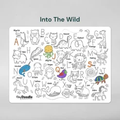 Hey Doodle Activities & Learning | Drawing, Colouring & Painting>Silicone Playmat - Into The Wild (Large)